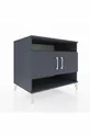 Commode Kronos 3 étagères 2 portes Anthracite-Anthracite
