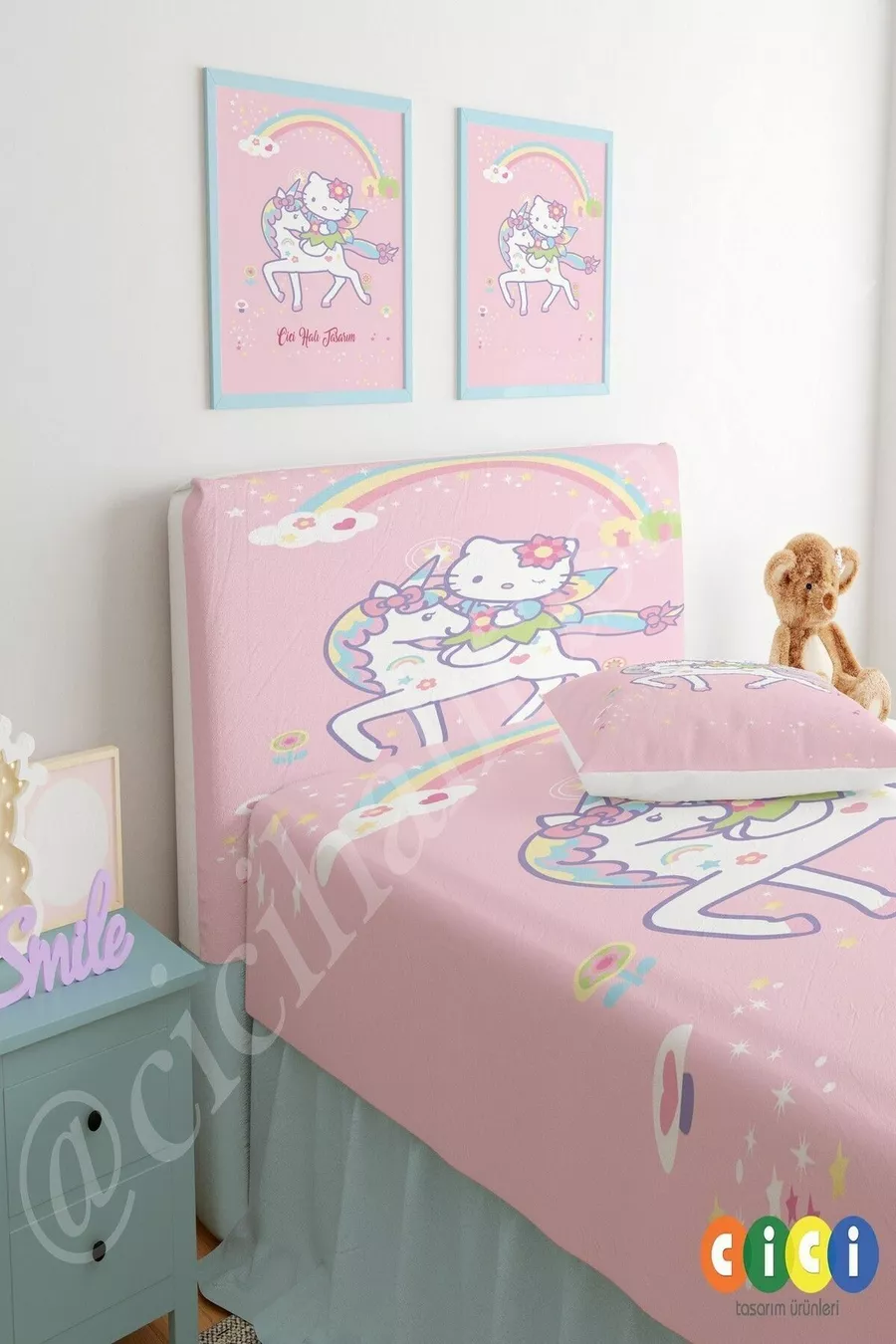 База обложки заголовка Hello Kitty Пони Лошадь Радуга