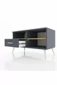 Commode Hyperion 2 étagères 1 tiroir Anthracite-Cèdre/Anthracite