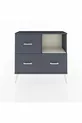 Commode Arges à une étagère et 3 tiroirs Anthracite-Sable/Anthracite