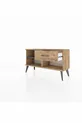 Commode Arges avec une étagère et un tiroir, pin-anthracite/pin