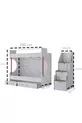 Lits superposés Ranza, Vita Bohem avec tiroirs en noyer et armoire à 4 portes, 2 matelas Comfort