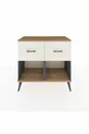 Commode Hyperion 2 tiroirs Anthracite-Sapin/Pierre de lune