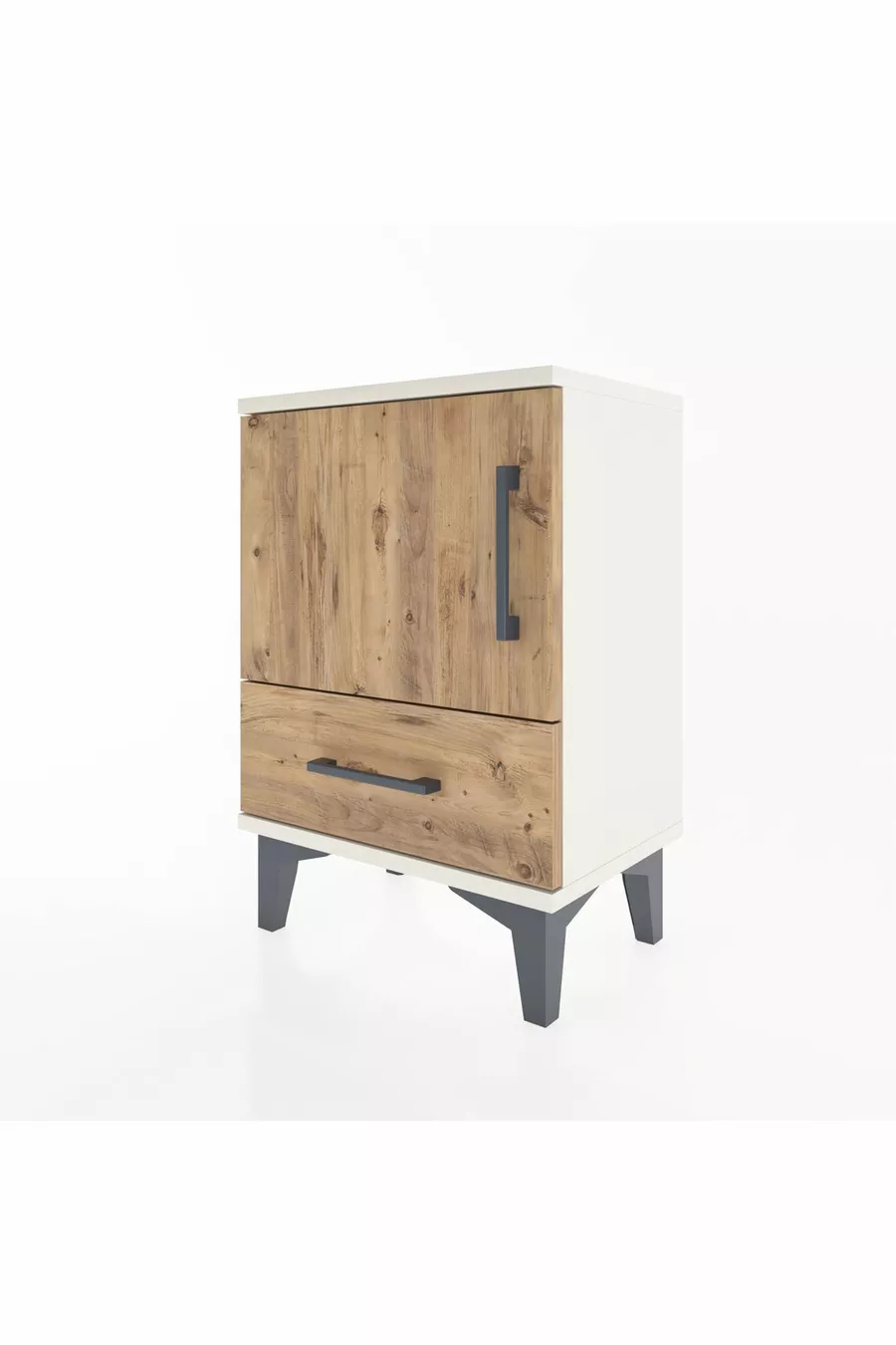 Arges Komode met 2 Planken en 1 Deur in Agaatkleur-Pine