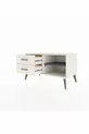 Commode Hyperion à une étagère et 2 tiroirs, quartz-ardoise / quartz