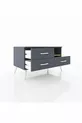 Commode Hyperion à une étagère et 3 tiroirs Anthracite-Sapin/Anthracite