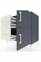 Hyperion Dresser Single Shelf 3 Drawers 2 Doors Anthracite-Anthracite/Snowy White