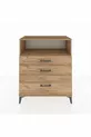 Commode Hyperion à un seul étagère et 3 tiroirs en pin-pin