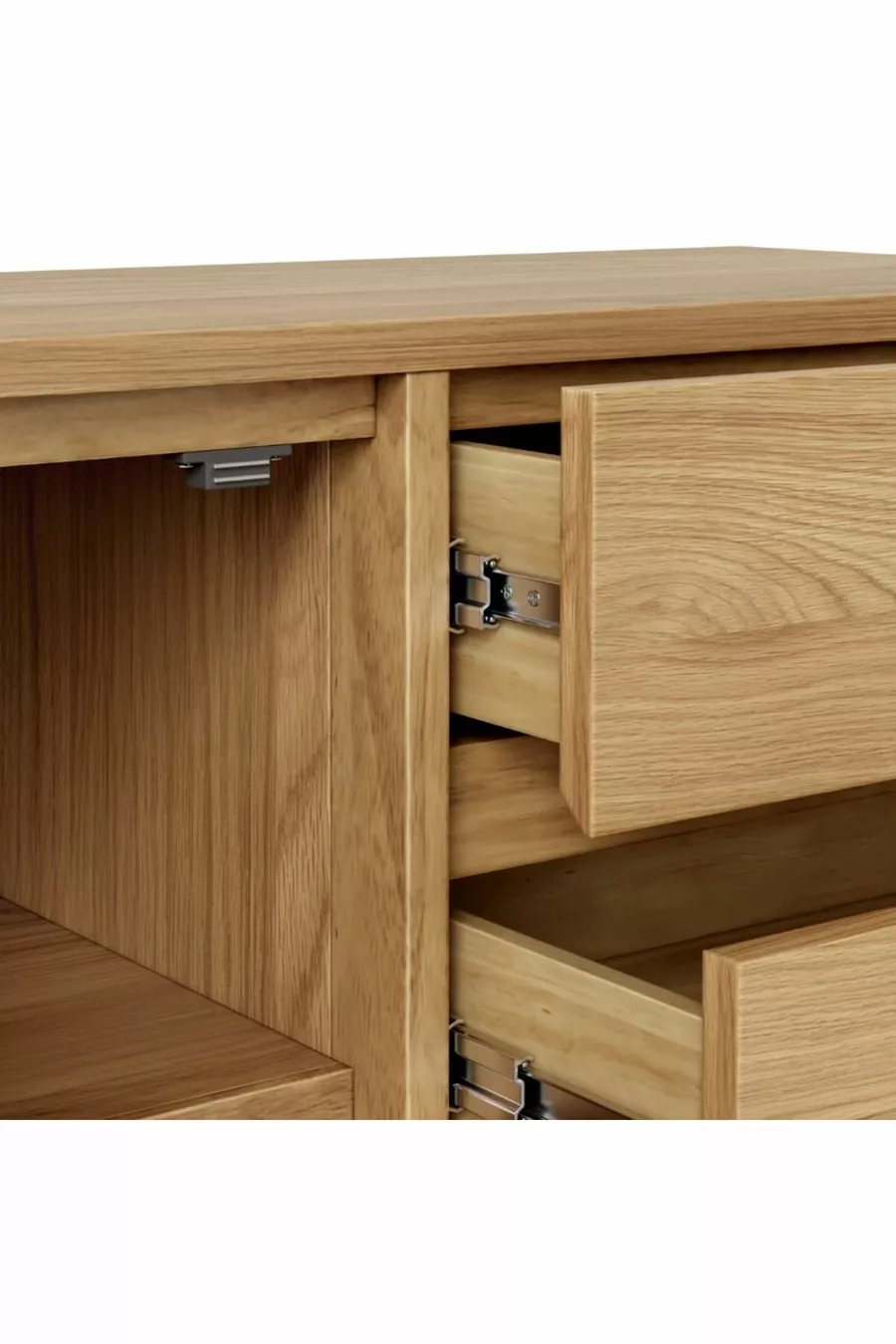 Ligna Natural Wood Console - With Doors and 3 Drawers