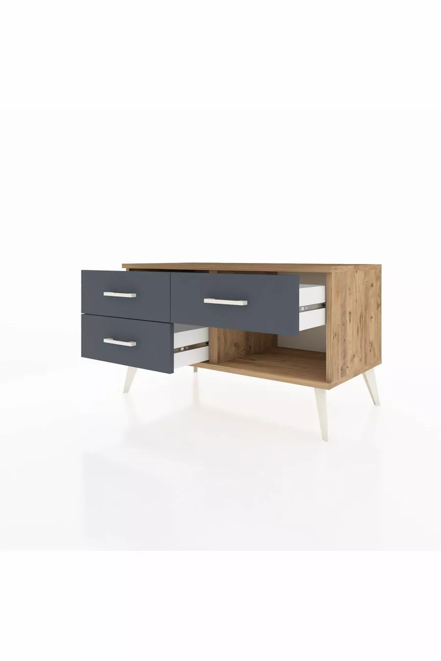 Commode Hyperion 3 tiroirs Pin-Pin/Anthracite