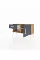 Arges Dresser with Single Shelf, Single Drawer, Single Door Pine-Anthracite