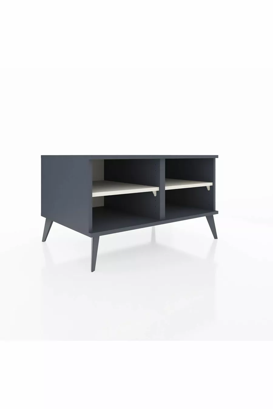 Commode Kronos 2 étagères Anthracite-Anthracite/Pierre de lune
