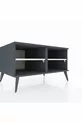 Commode Kronos 2 étagères Anthracite-Anthracite/Pierre de lune