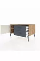 Kronos Dresser Single Shelf with 2 Drawers and 1 Door Pine-Ash/Anthracite