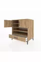 Kronos Dresser 4-Shelf Single Drawer 2-Door Pine-Pine