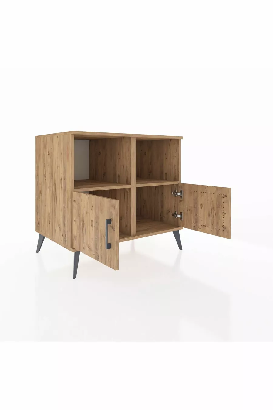 Commode Kronos 2 étagères 2 portes Pin-Pin