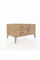 Commode Kronos avec une étagère, 2 tiroirs et une porte, pin-pin