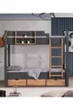 Ranza, Letto a Castello con Cassetti Separabili in Stile Asiatico, 2 Materassi Comfort