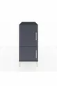 Chevet Kronos à 3 étagères et 2 portes Anthracite-Anthracite