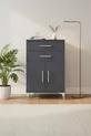 Silva Commode - Élégance Anthracite à 2 Tiroirs et 2 Portes (cm)