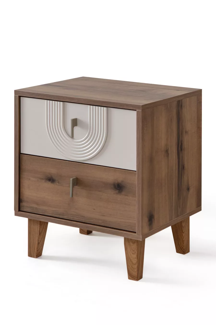 Bedside Table, Megan 2-Drawer Nightstand