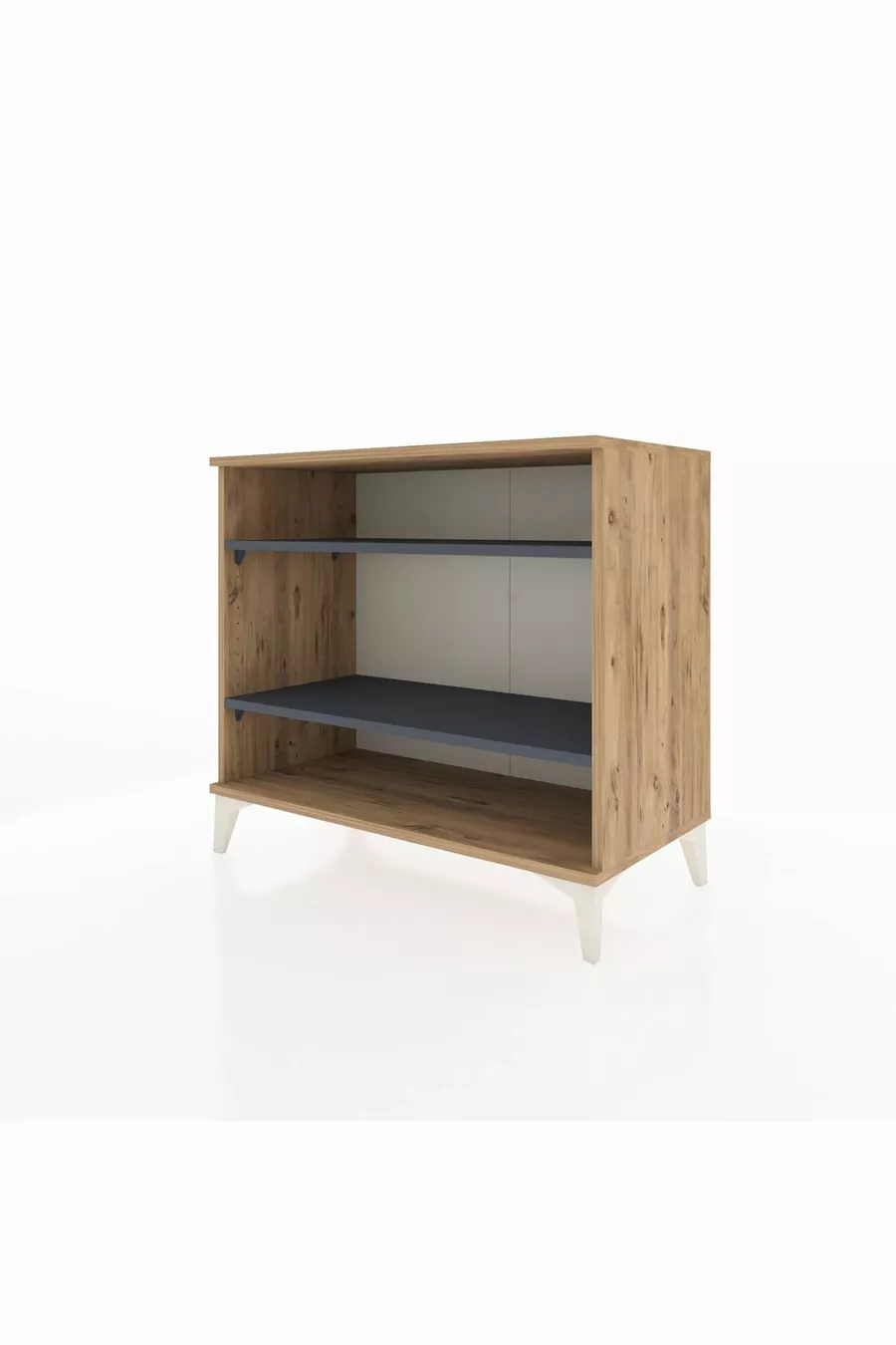 Commode Hyperion 2 étagères Pin-Anthracite