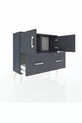 Arges Kast 2 Planken 2 Lade 2 Deuren Antraciet-Antraciet
