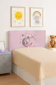 Housse de tête de lit avec motif de fille assise sur la Lune rose