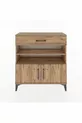 Commode Arges 3 étagères, 1 tiroir, 2 portes, pin-pin
