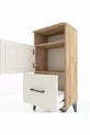 Table de chevet Arges avec 2 étagères, 1 tiroir et 2 portes, pin-pierre de lune