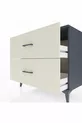 Commode Kronos 2 tiroirs Anthracite-Pierre d'ardoise