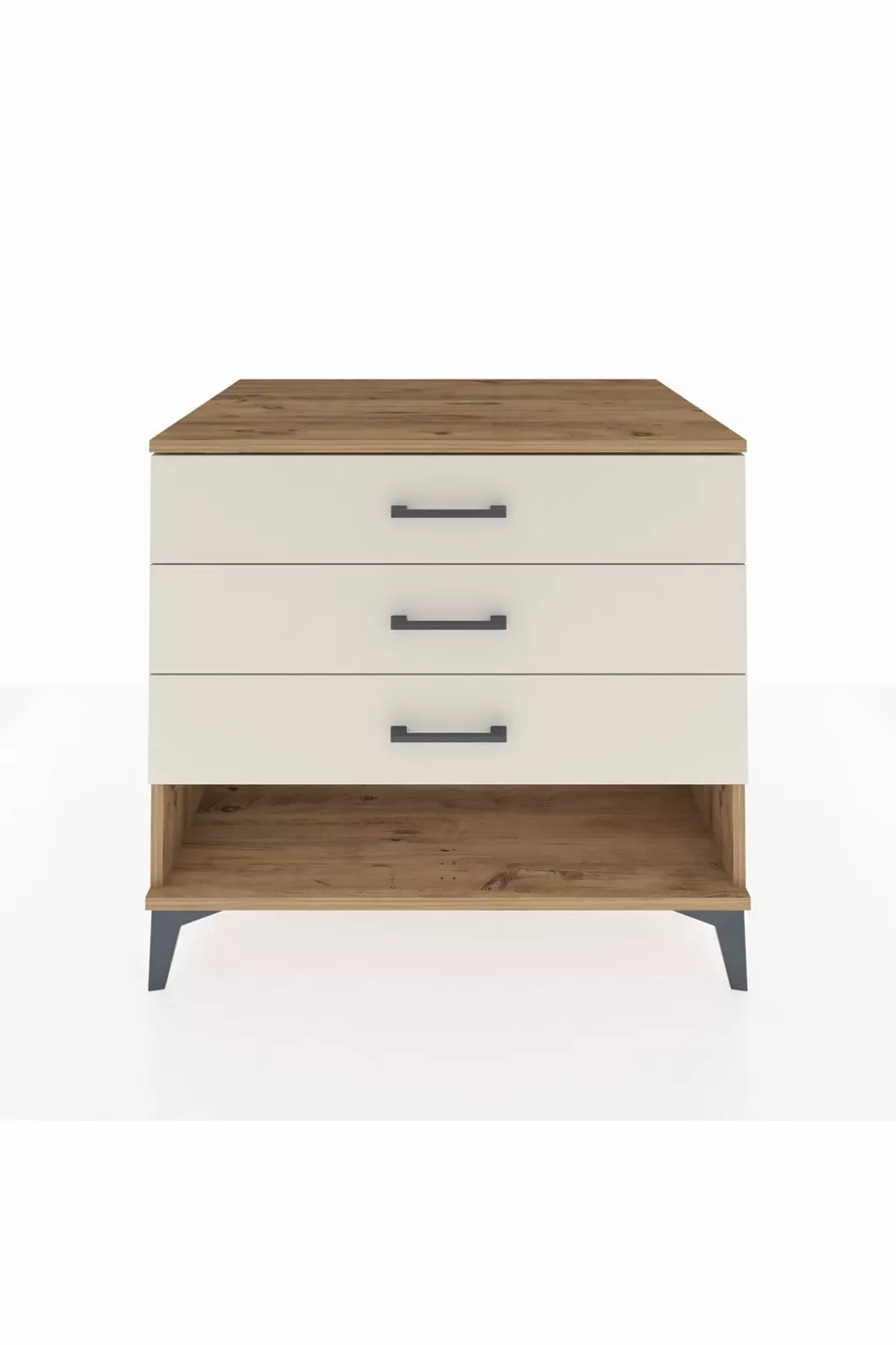 Kronos Kommode 3 Schubladen Kiefer-Marmor