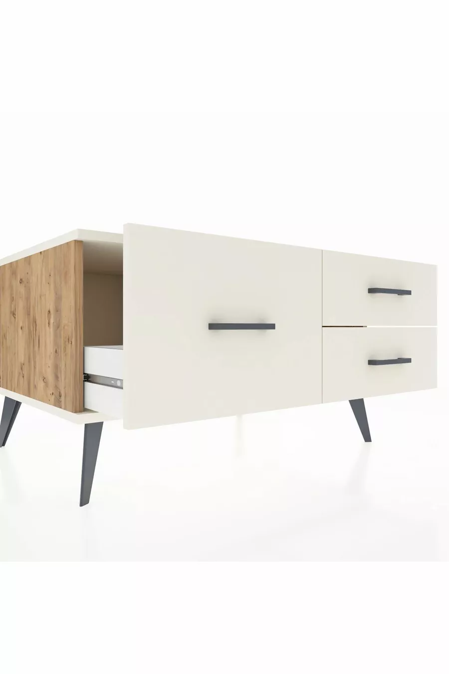 Commode Kronos à 3 tiroirs Pin-Pierre d'Agate