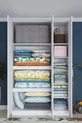 Armoire de rangement pour lit Rani , 6 portes, pour couette et oreillers,  cm