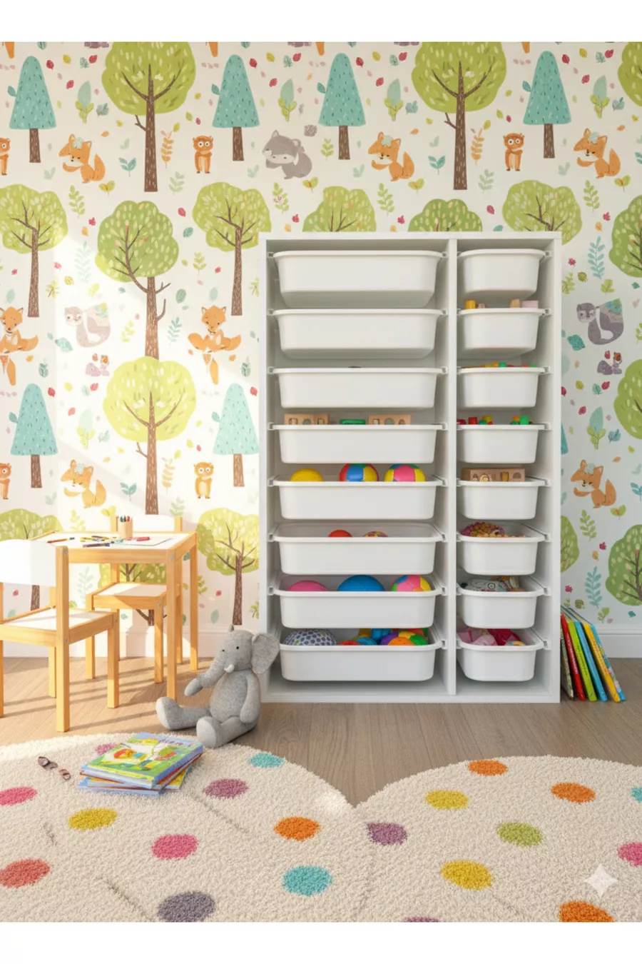 Multi-Purpose Toy Cabinet with Drawers and Storage Unit – Kids' Room Organizer with Gift Tag