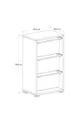 Armoire à jouets à 3 paniers profonds, armoire multifonctions pour cuisine, cellier, salle de bain, chêne saphir