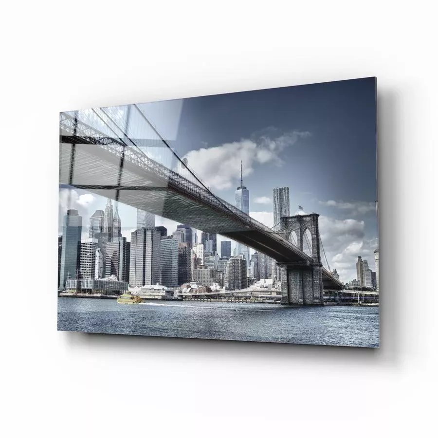 Peinture sur verre du pont de Brooklyn