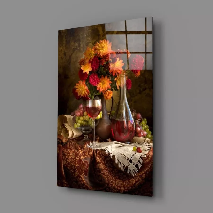Peinture de verre à vin rouge