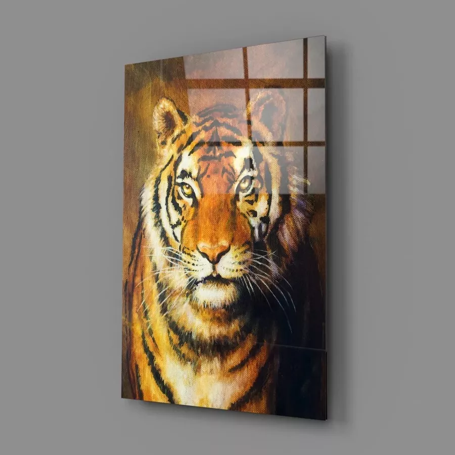 La peinture sur verre du tigre