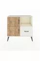 Commode Arges avec 2 étagères, 1 tiroir, 2 portes, couleur Pierre de lune/Pin
