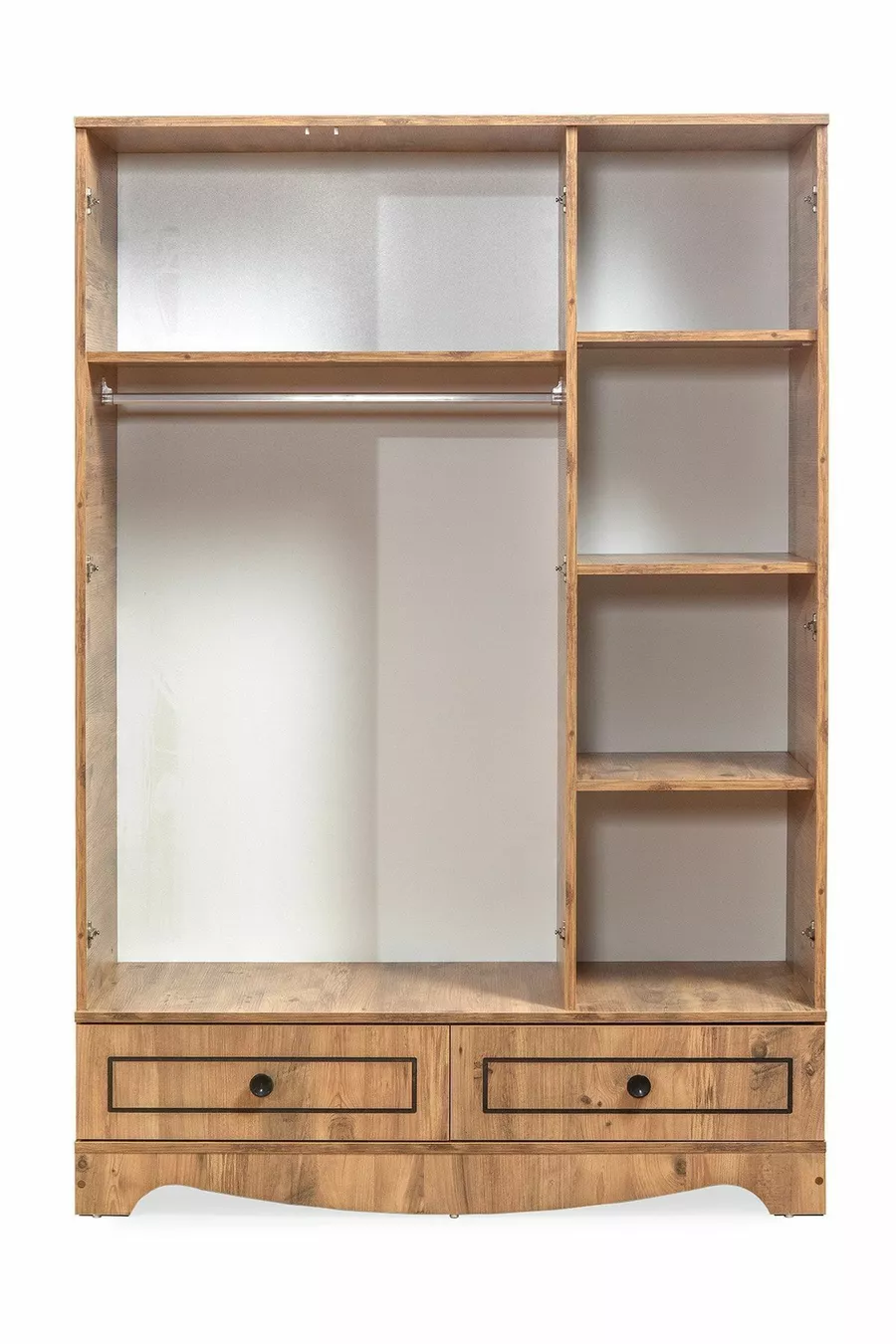 Chambre d'adolescent Papatya - Armoire 3 portes, Lit coffre, Commode - 