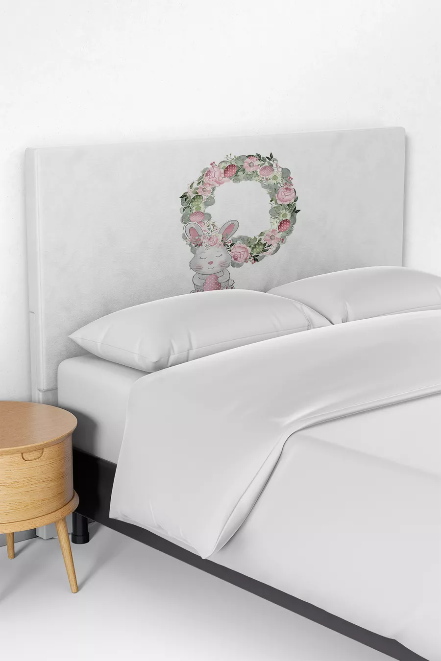 Copertura per Testata del Letto per Bambini con Motivo di Orsetti e Fiori