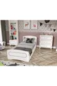 Ensemble de chambre d'adolescent moderne Hayal blanc 4 pièces en MDF de qualité supérieure