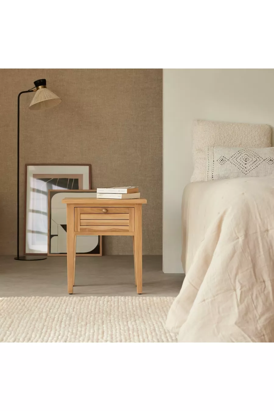 Table de chevet en bois massif naturel Loggia