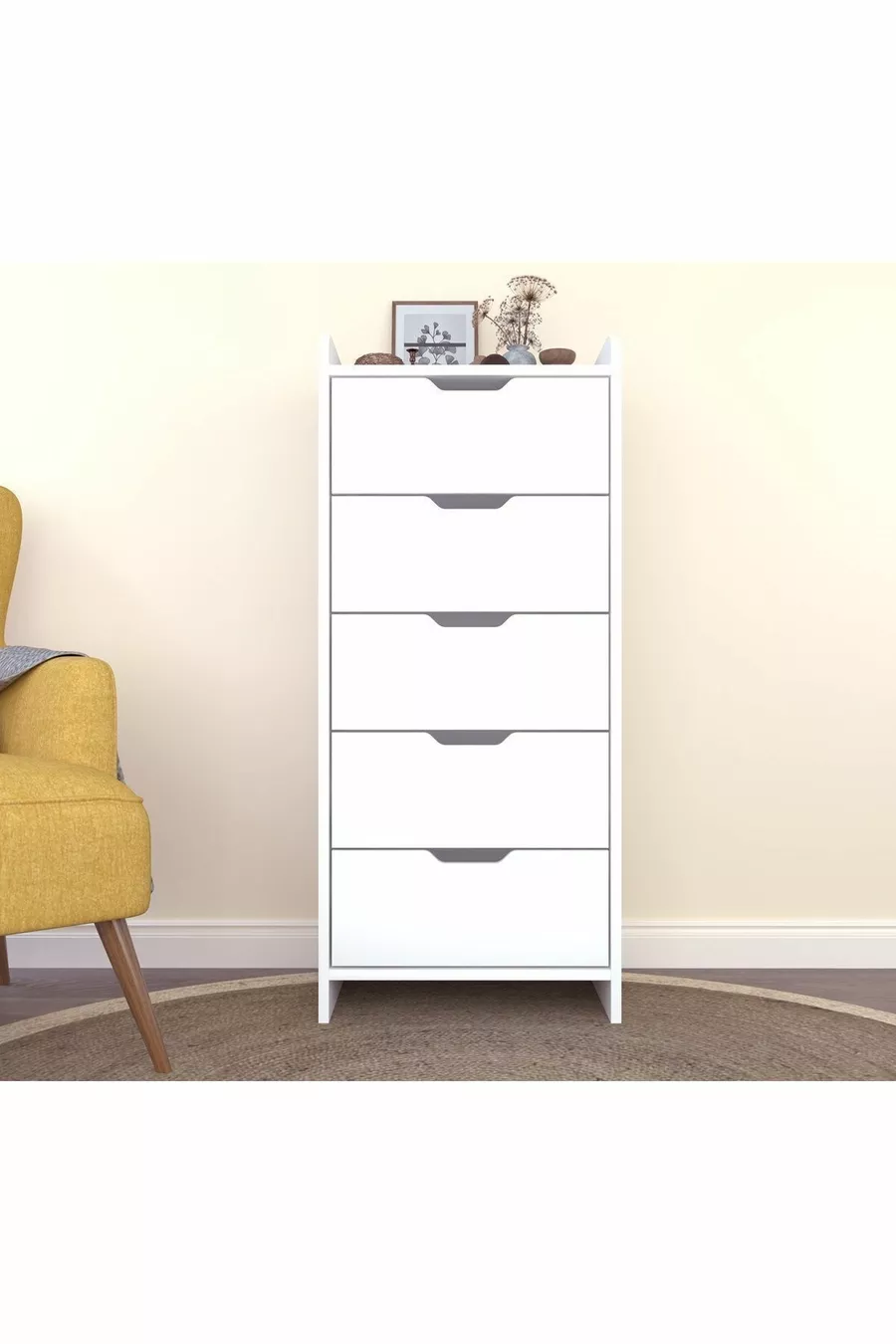 LODOS 5 LADEN WIT DRESSOIR