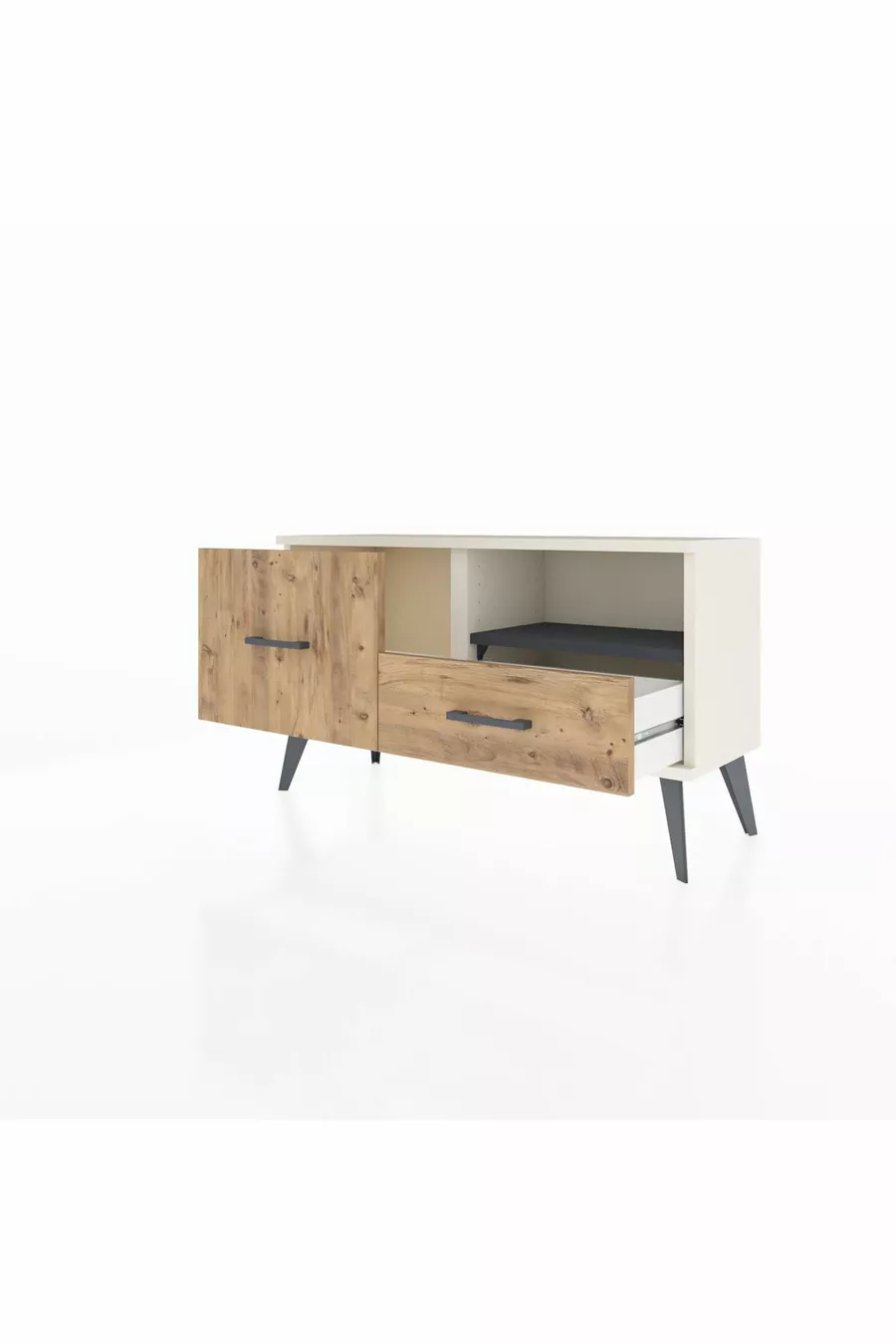Arges Dressoir Enkelplank 2 Lade Agaat-Antraciet/Den