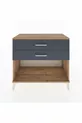 Commode Hyperion 2 tiroirs Pin-Anthracite