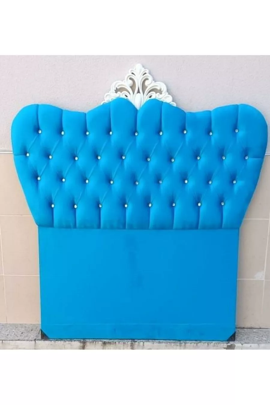 Titel DK Tweepersoons Avangard Turquoise Baby Face Stof Volledige Quilt