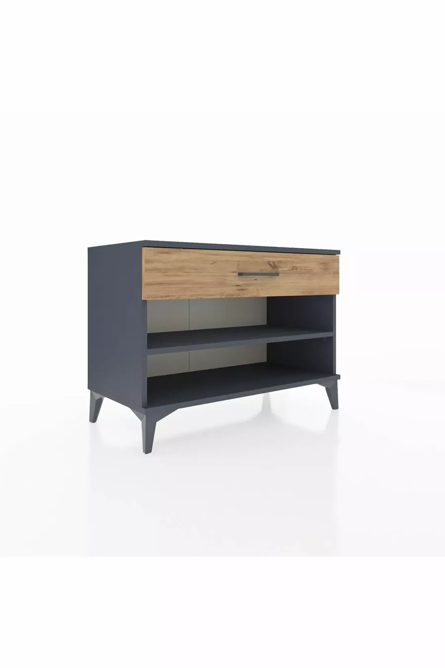 Hyperion Dresser Single Shelf Single Drawer Anthracite-Pine