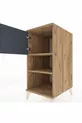 Table de chevet Kronos à 2 étagères avec 1 porte, pin-anthracite